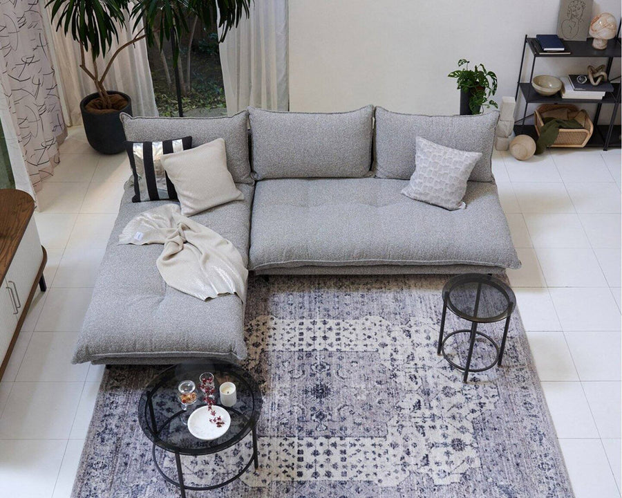 PORTO SOFA Low Boucle-GRY Porto sofa low gray