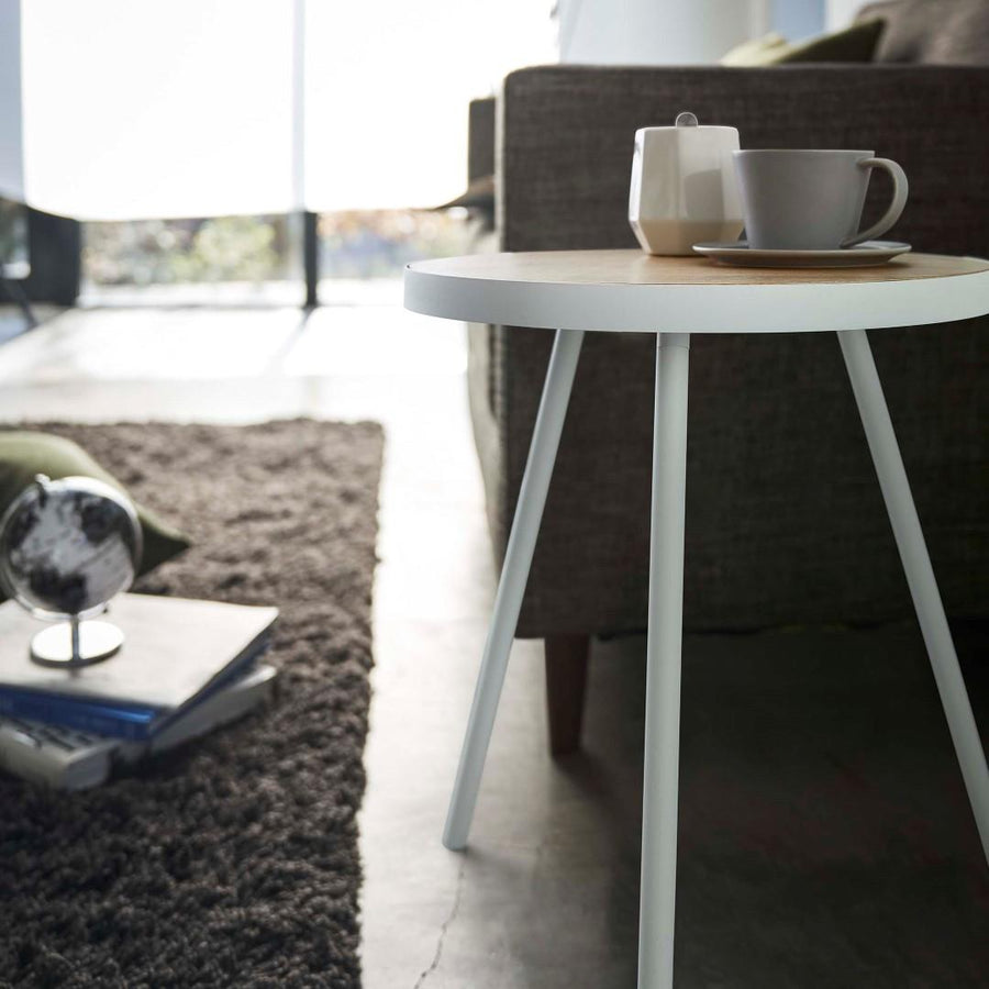 tower round side table