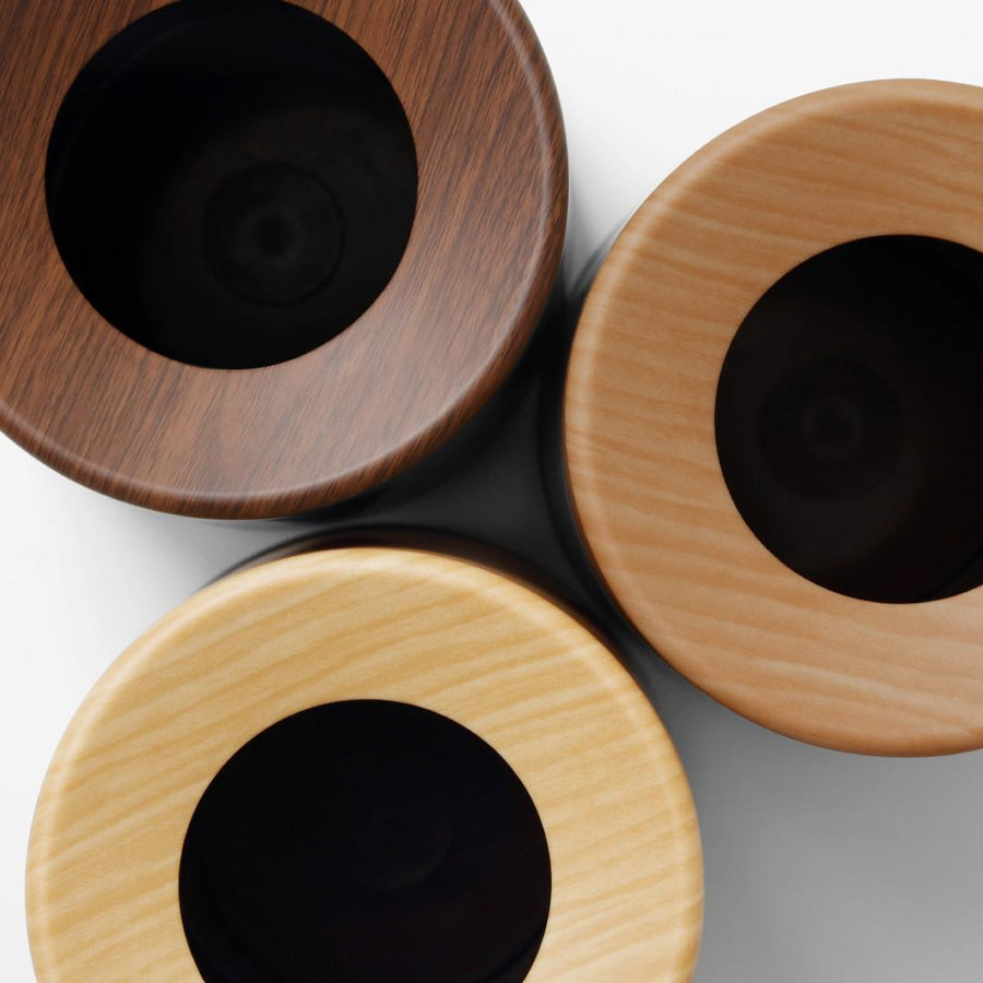 mini TUBELOR Round Dustbin Wood Grain