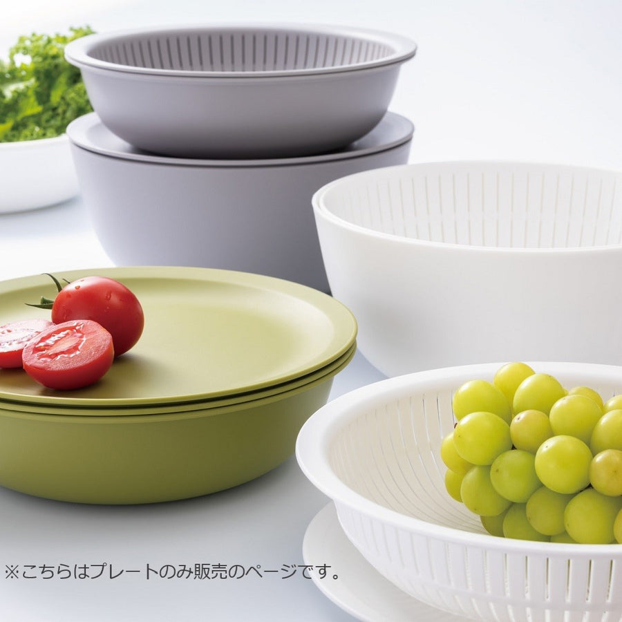 米とぎにも使えるザルとボウル プレート