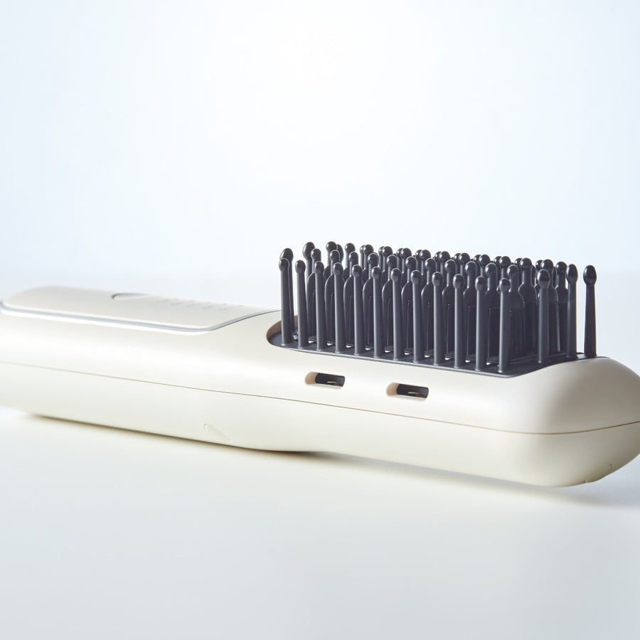 Rechargeable styling heater brush