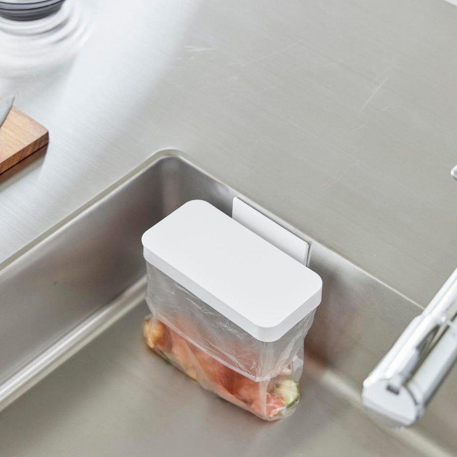 tower magnetic plastic bag holder with lid
