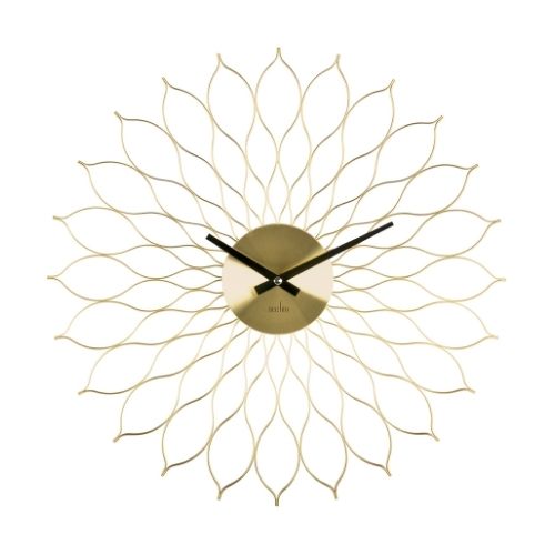 Helios Wall Clock Brass