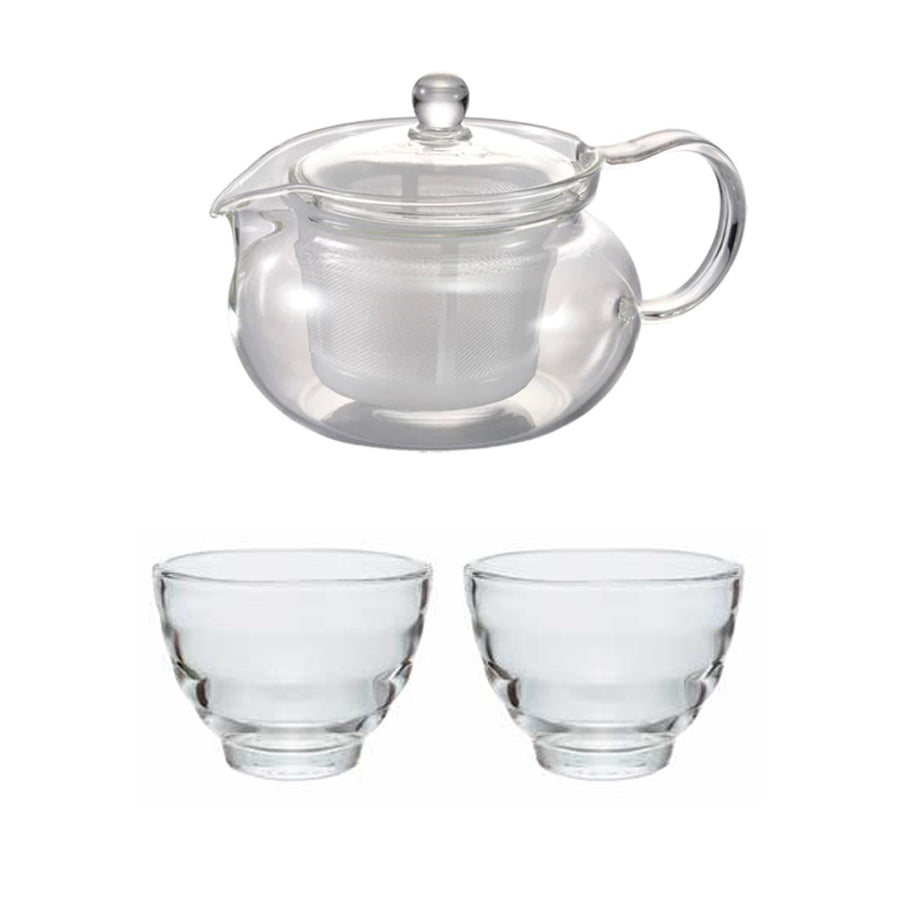 茶茶急須・丸 AYAORI&耐熱湯呑み２個セット