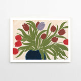 Anine Cecilie Iversen Tulips in a Blue Vase A4