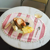 Biscuit Placemats 2pcs Burgundy / Pink