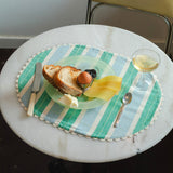 Biscuit Placemats 2pcs Green / Blue