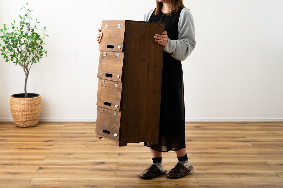 シューズラック ブラウン