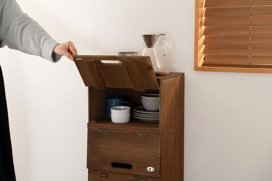 シューズラック ブラウン