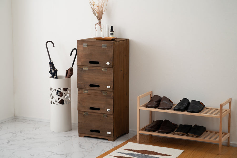 シューズラック ブラウン