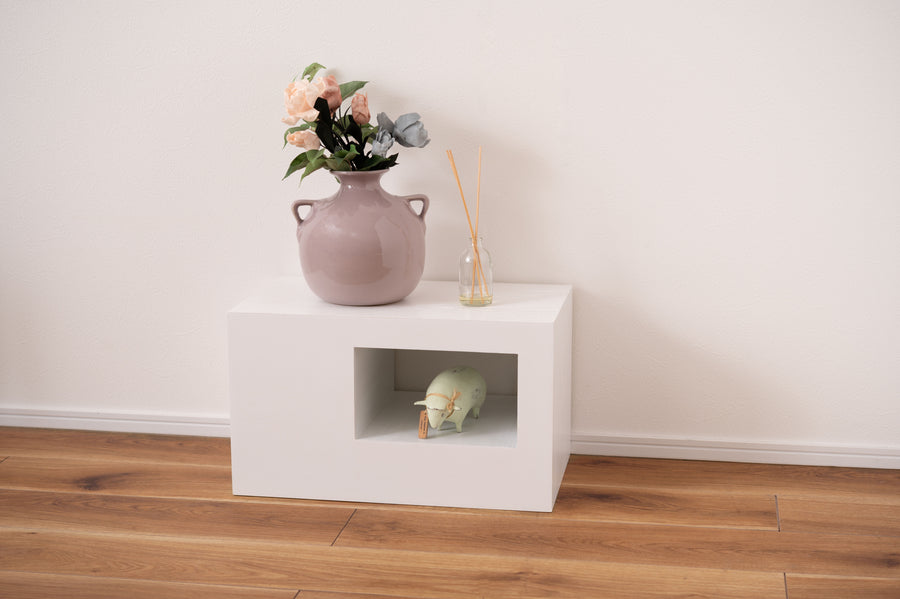 セル サイドテーブル ホワイト