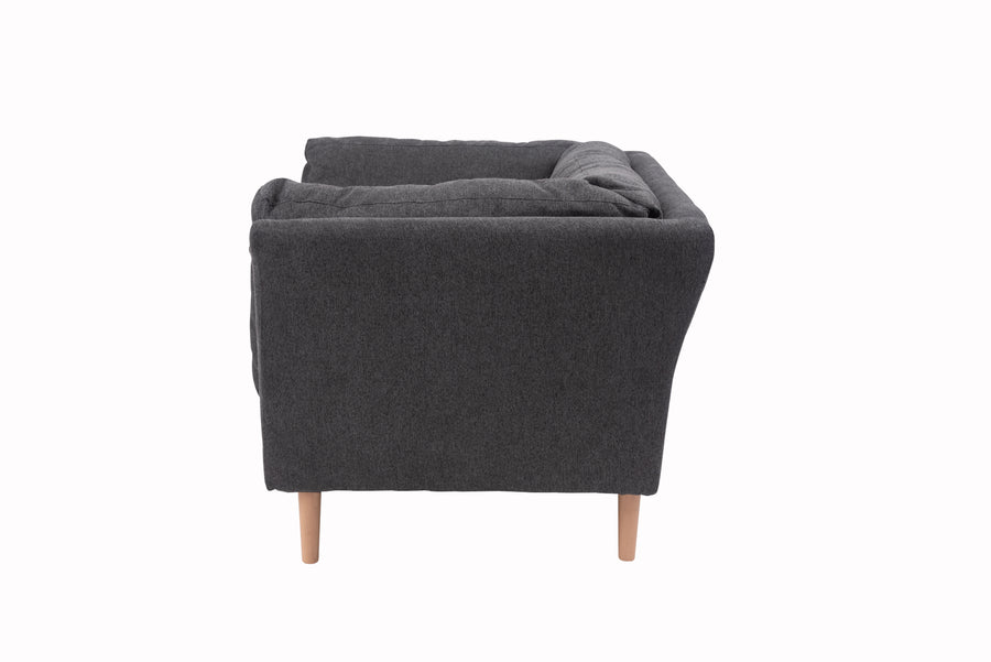 Fork 1 seater dark grey