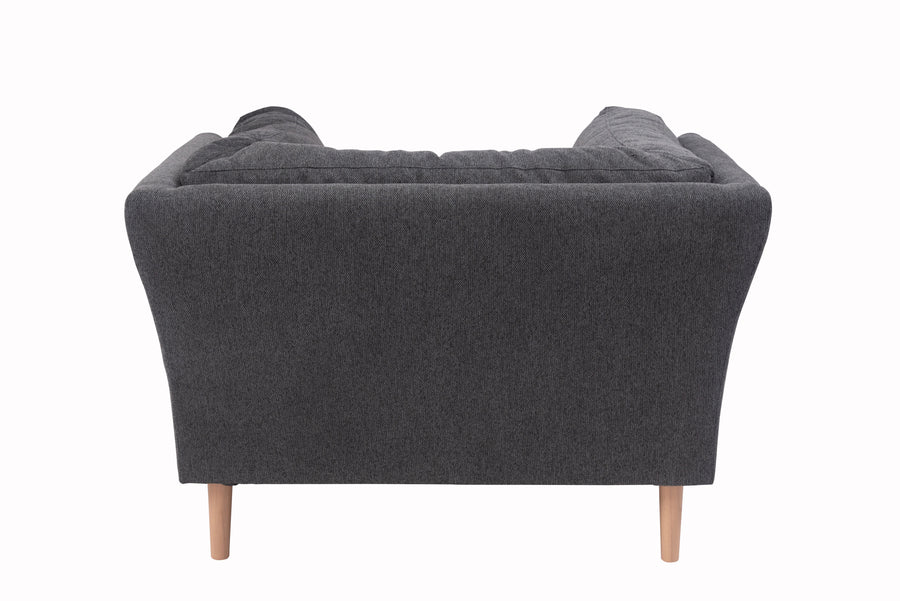 Fork 1 seater dark grey