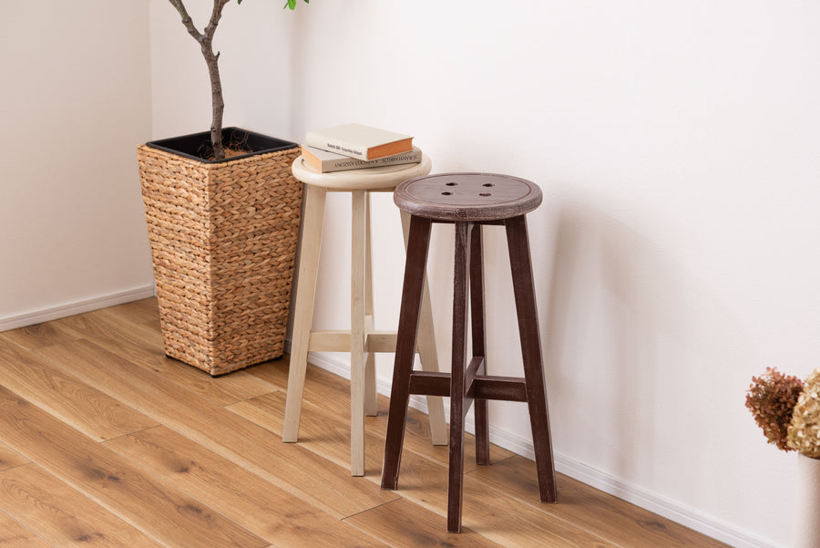 Bottone High Stool Brown