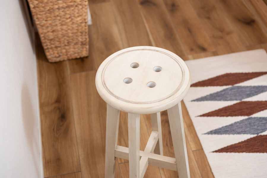 Bottone High Stool Ivory