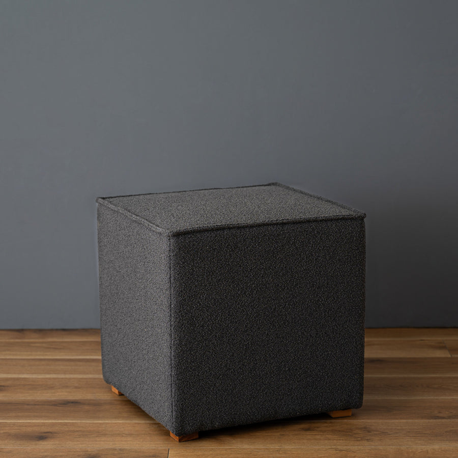 Cube Stool Charcoal Gray