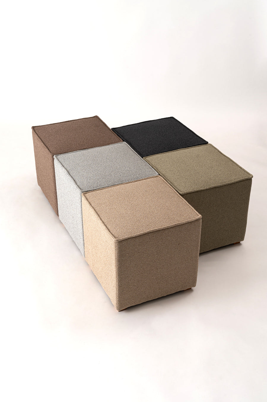 Cube Stool Charcoal Gray