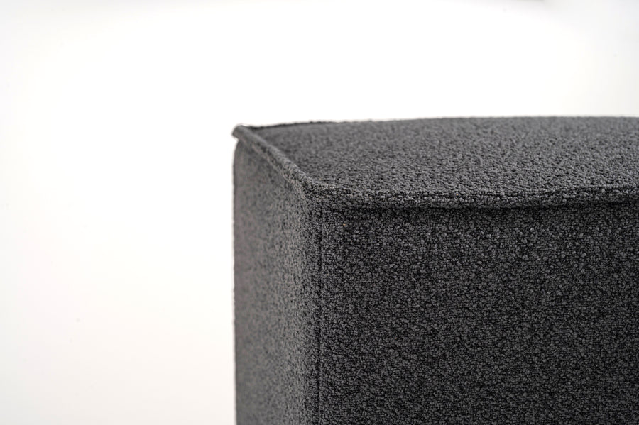 Cube Stool Charcoal Gray