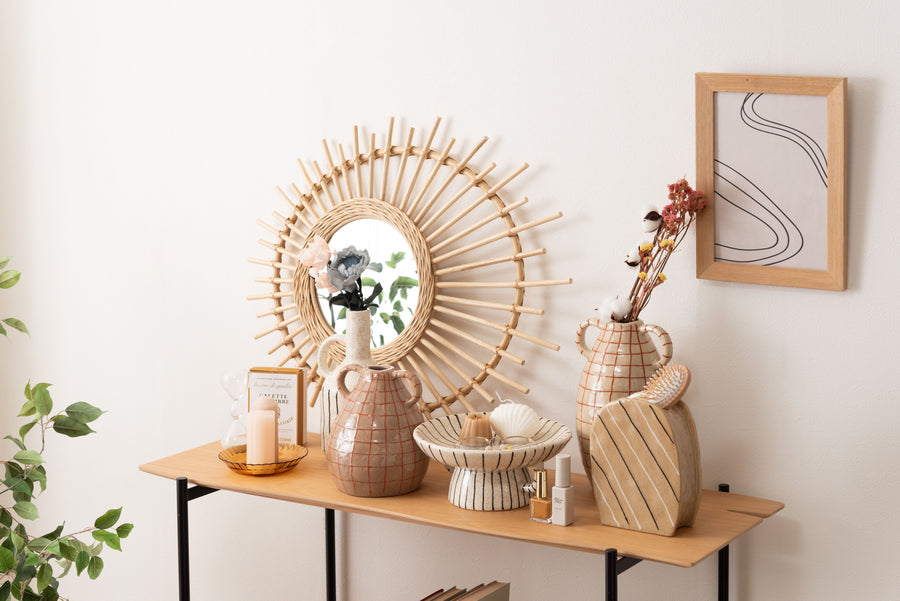 フラワーベース ベージュ