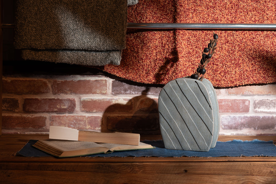 フラワーベース グレー