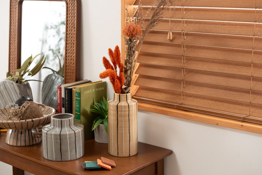 フラワーベース ベージュ