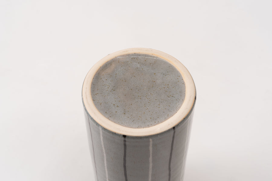 フラワーベース グレー