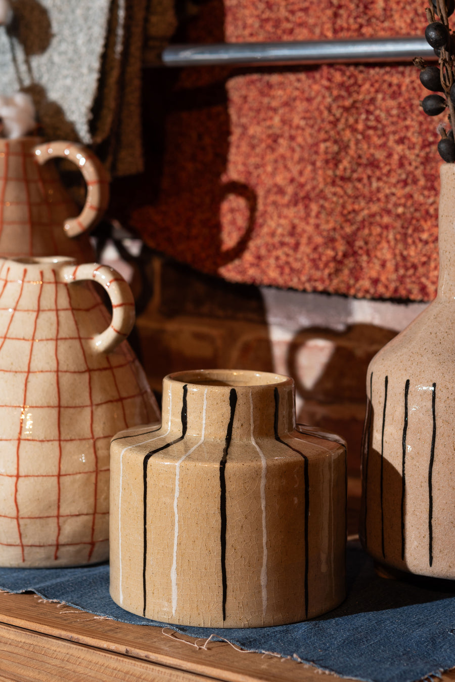 フラワーベース ベージュ