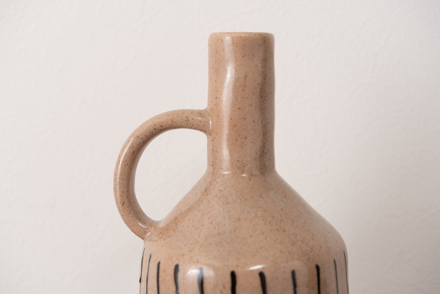 フラワーベース ブラウン