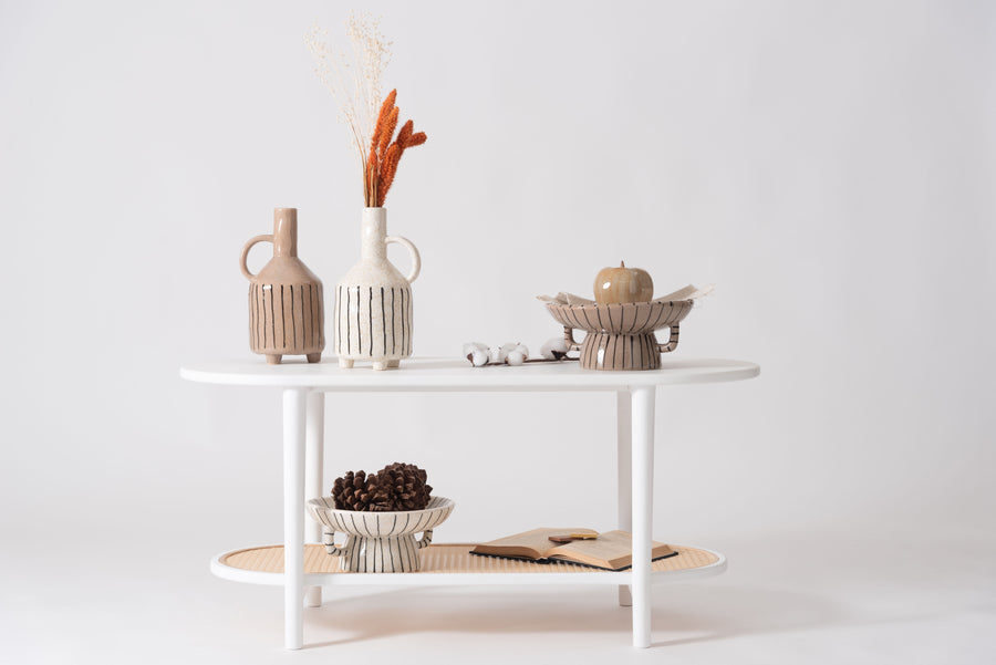 フラワーベース ブラウン