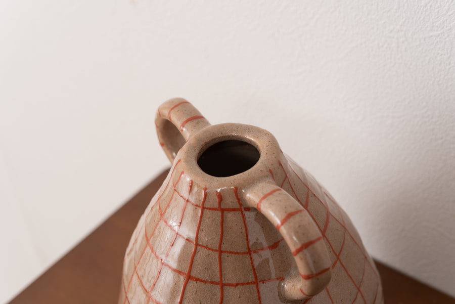 フラワーベース ブラウン