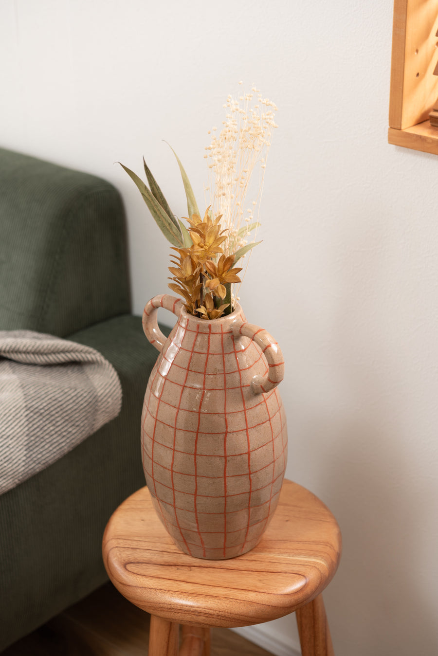 フラワーベース ブラウン