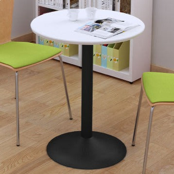 Cafe table, diameter 75cm, round top, white, steel legs, CTRR-75R-WH