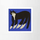 Enikő Katalin Eged Cat in Blue 50×50cm