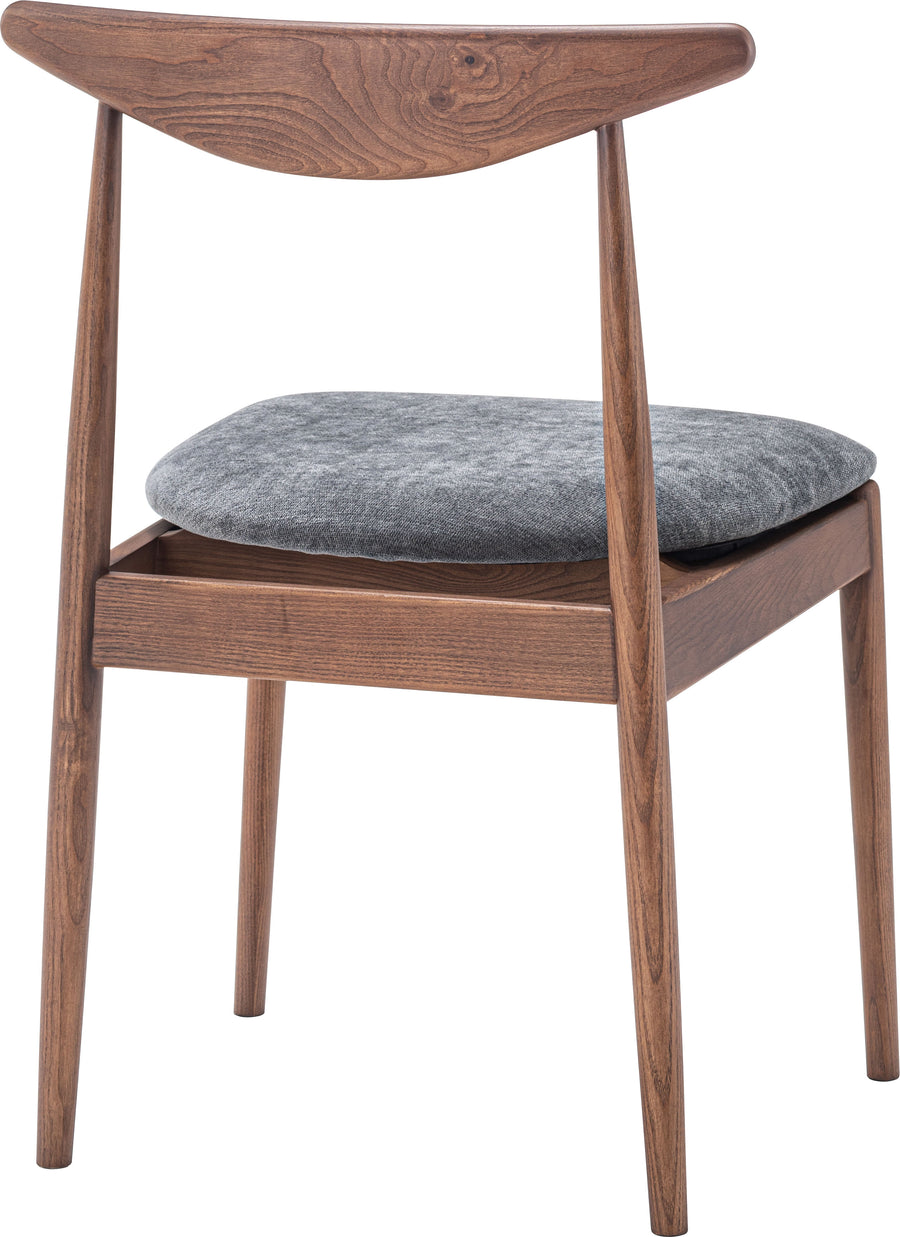 Dill Dining Chair Brown Frame Dark Grey