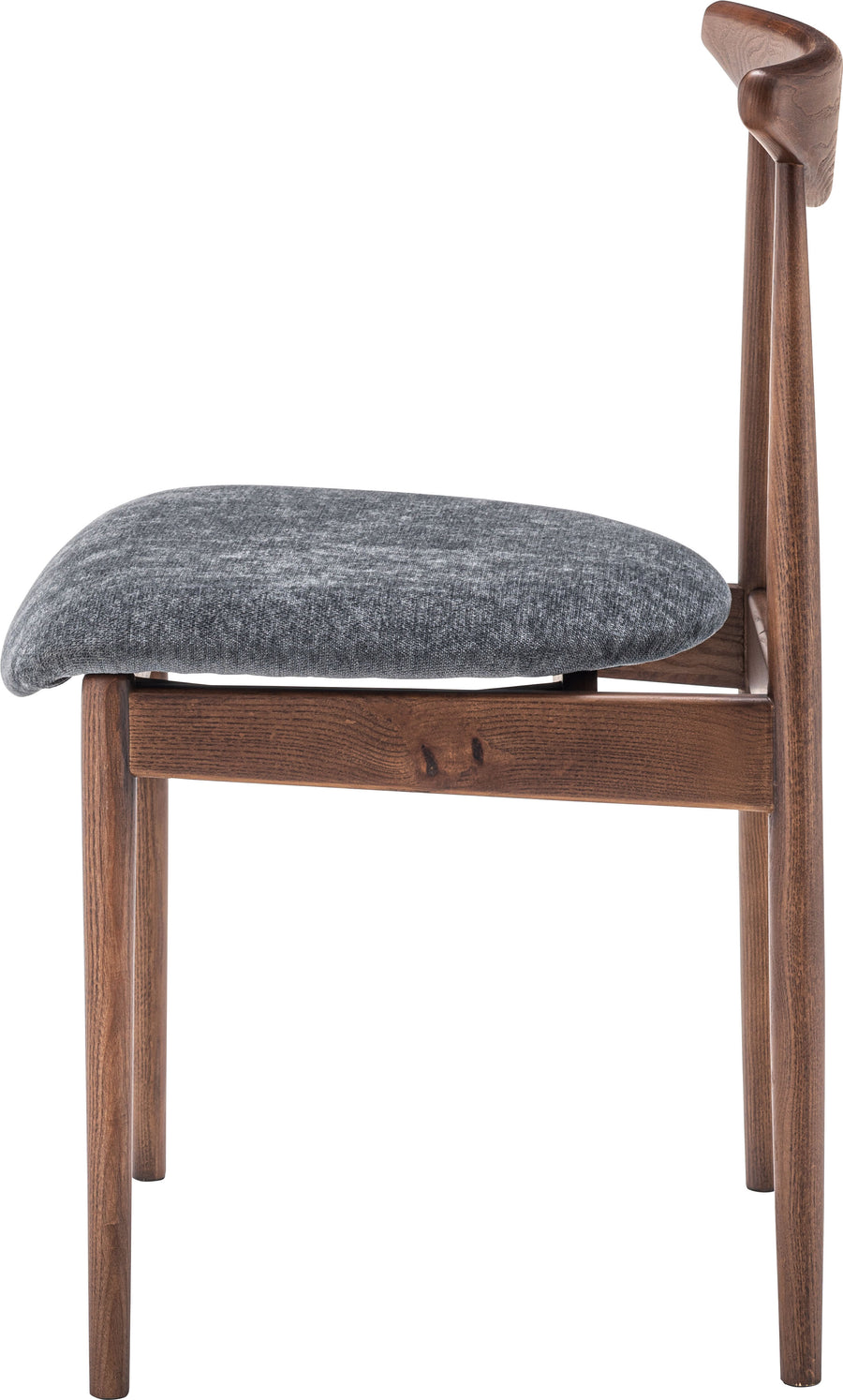 Dill Dining Chair Brown Frame Dark Grey