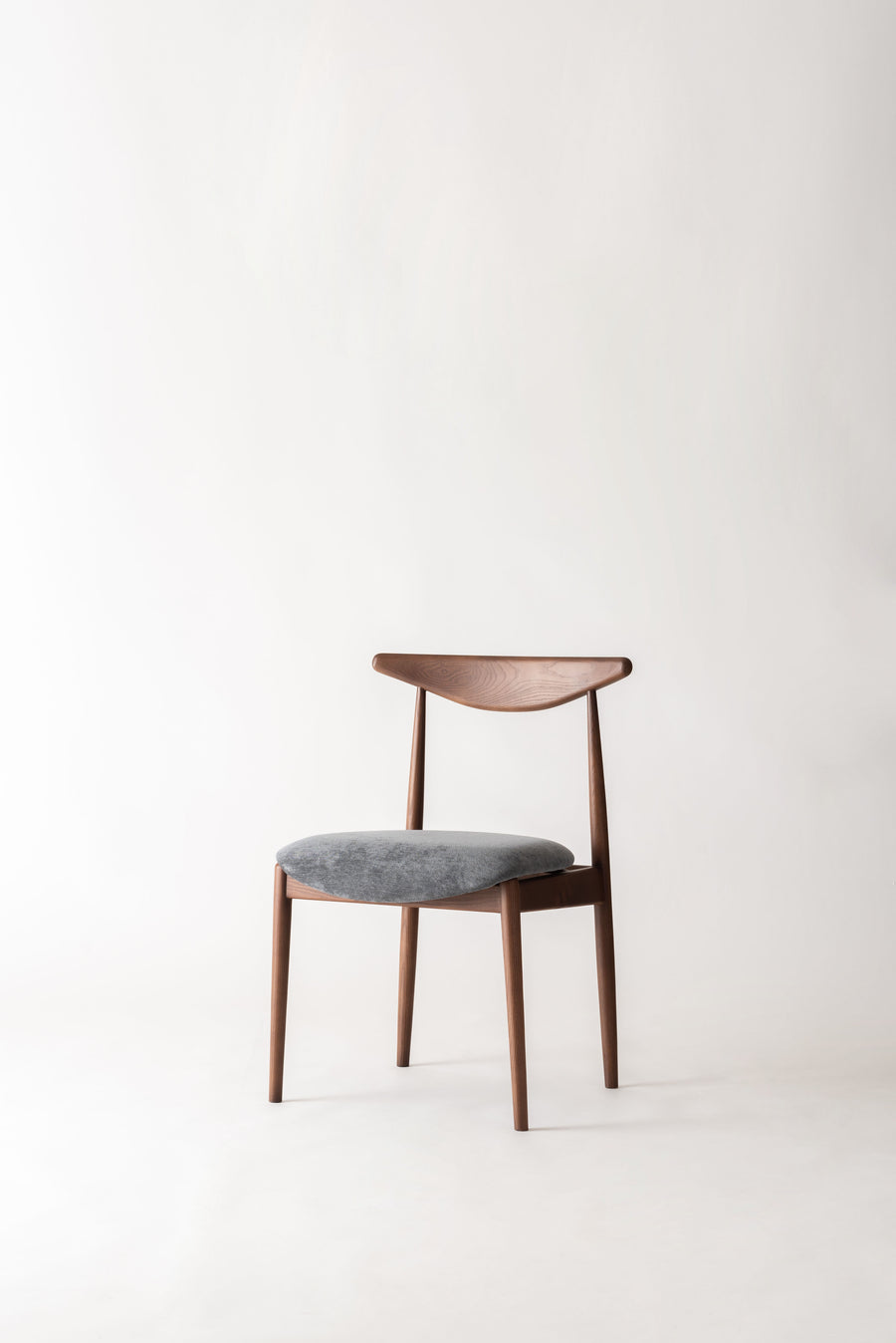 Dill Dining Chair Brown Frame Dark Grey