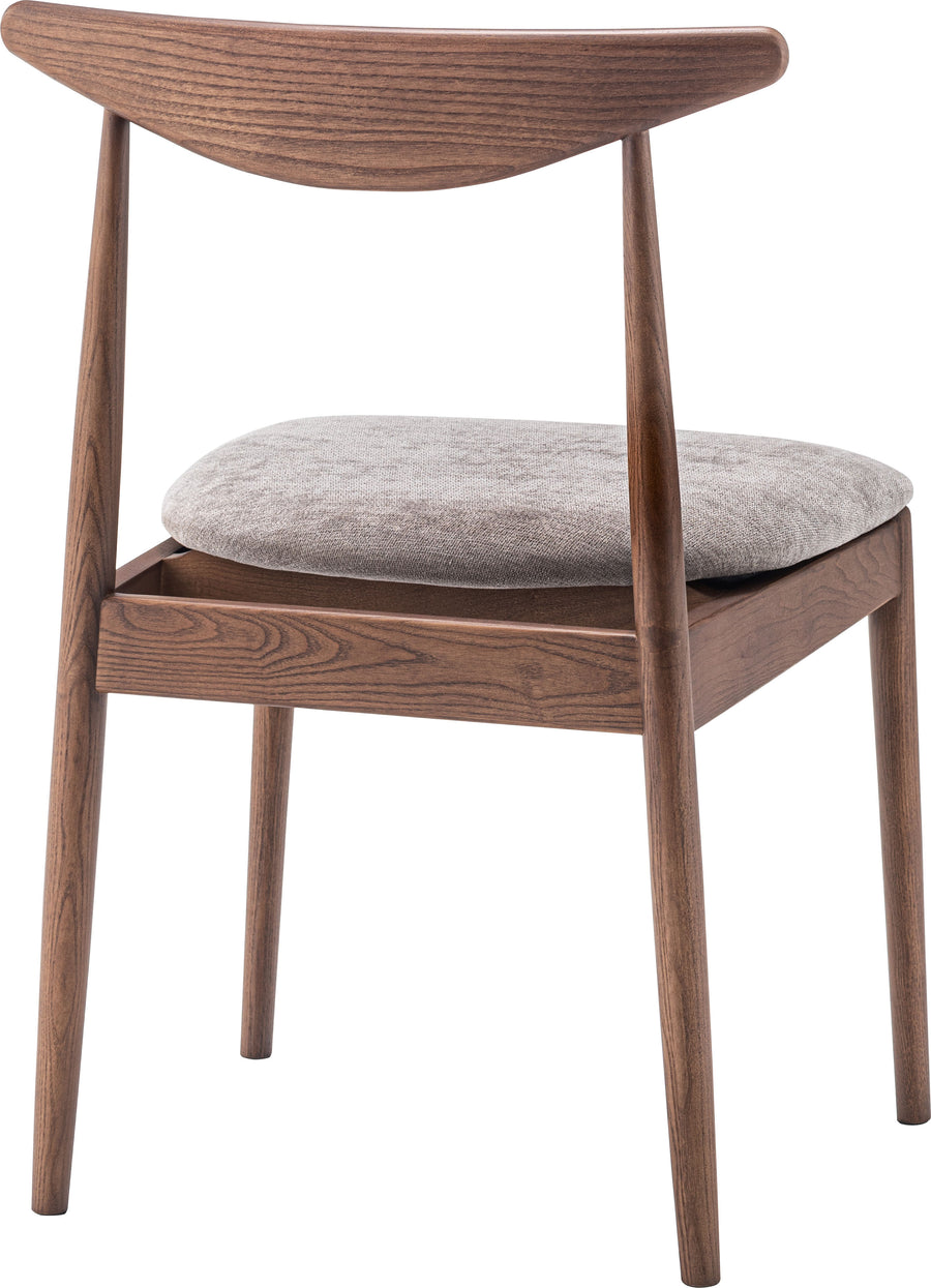 Dill Dining Chair Brown Frame Grey