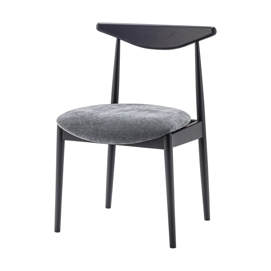 Dill Dining Chair Black Frame Dark Grey