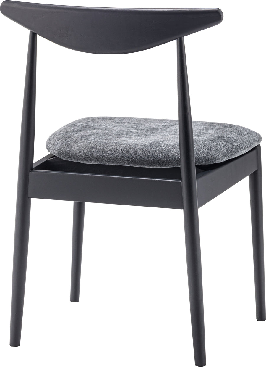 Dill Dining Chair Black Frame Dark Grey