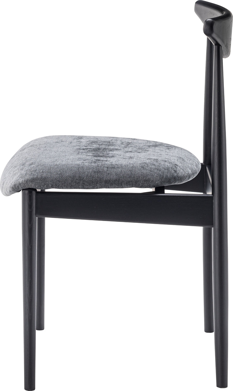 Dill Dining Chair Black Frame Dark Grey