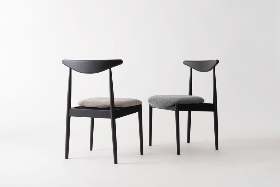 Dill Dining Chair Black Frame Dark Grey