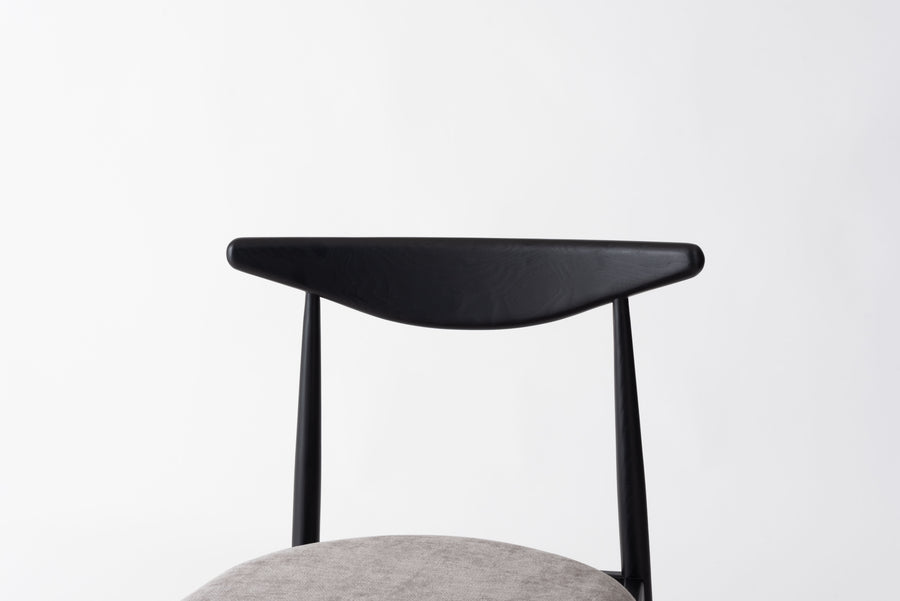 Dill Dining Chair Black Frame Grey