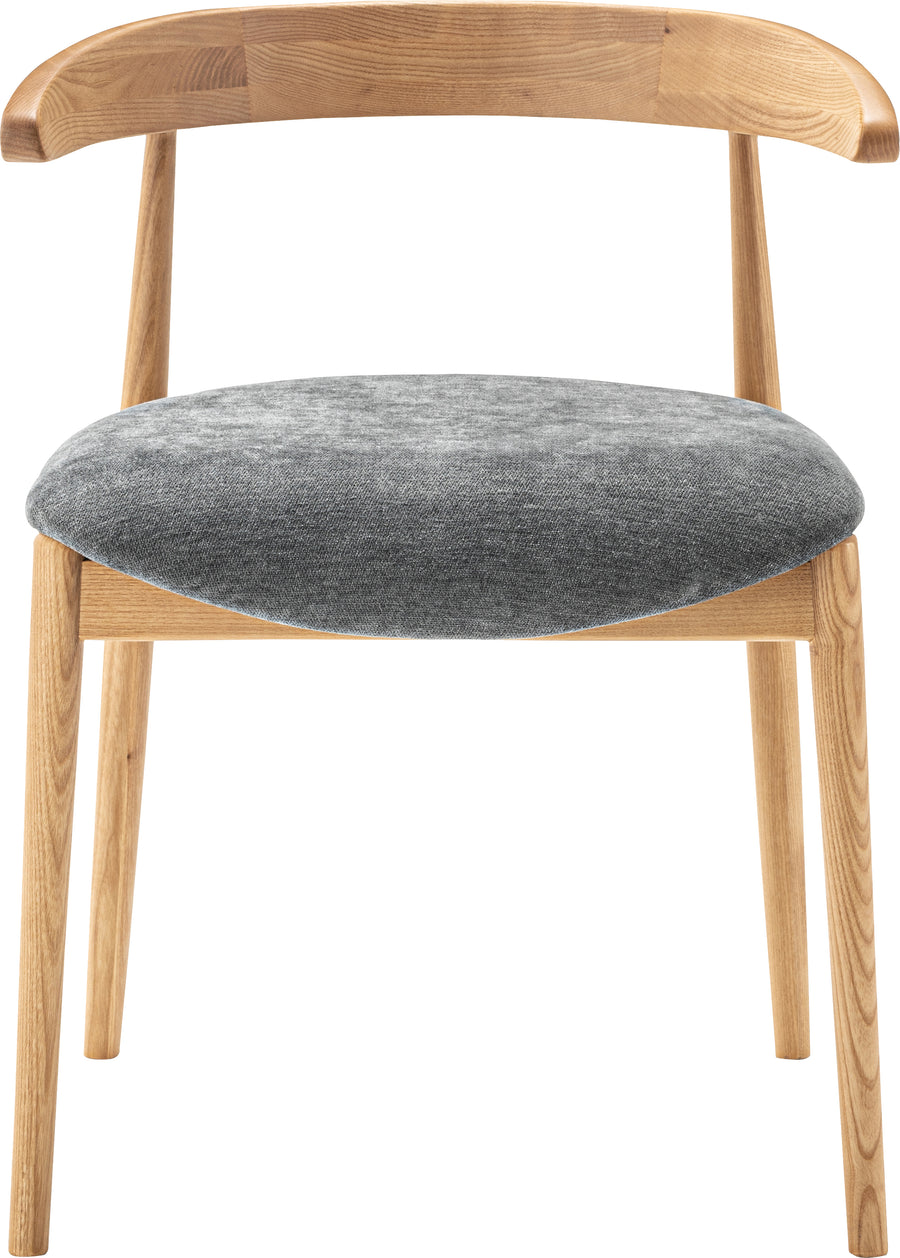 Marsh Dining Chair Natural Frame Dark Grey