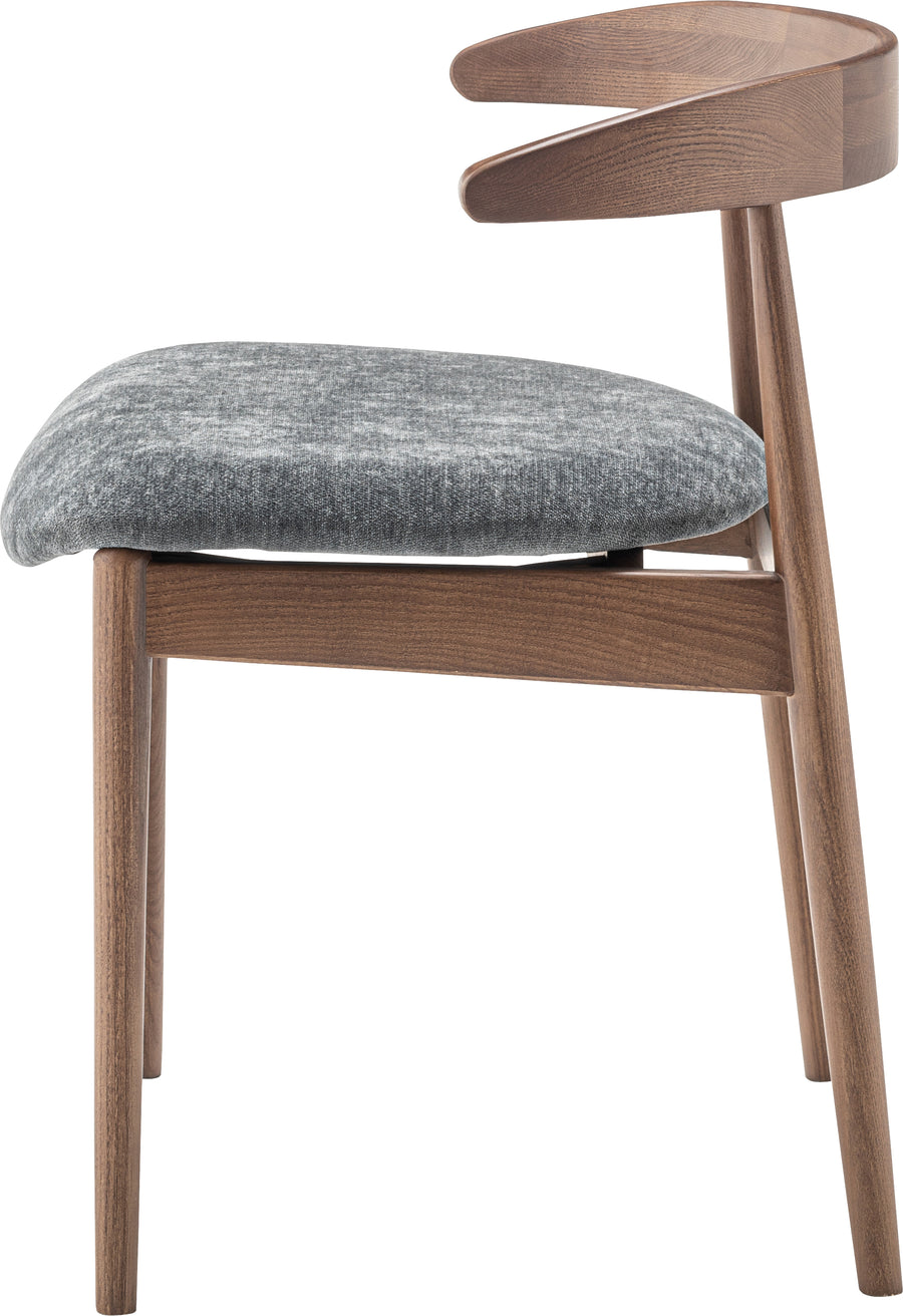 Marsh Dining Chair Brown Frame Dark Grey