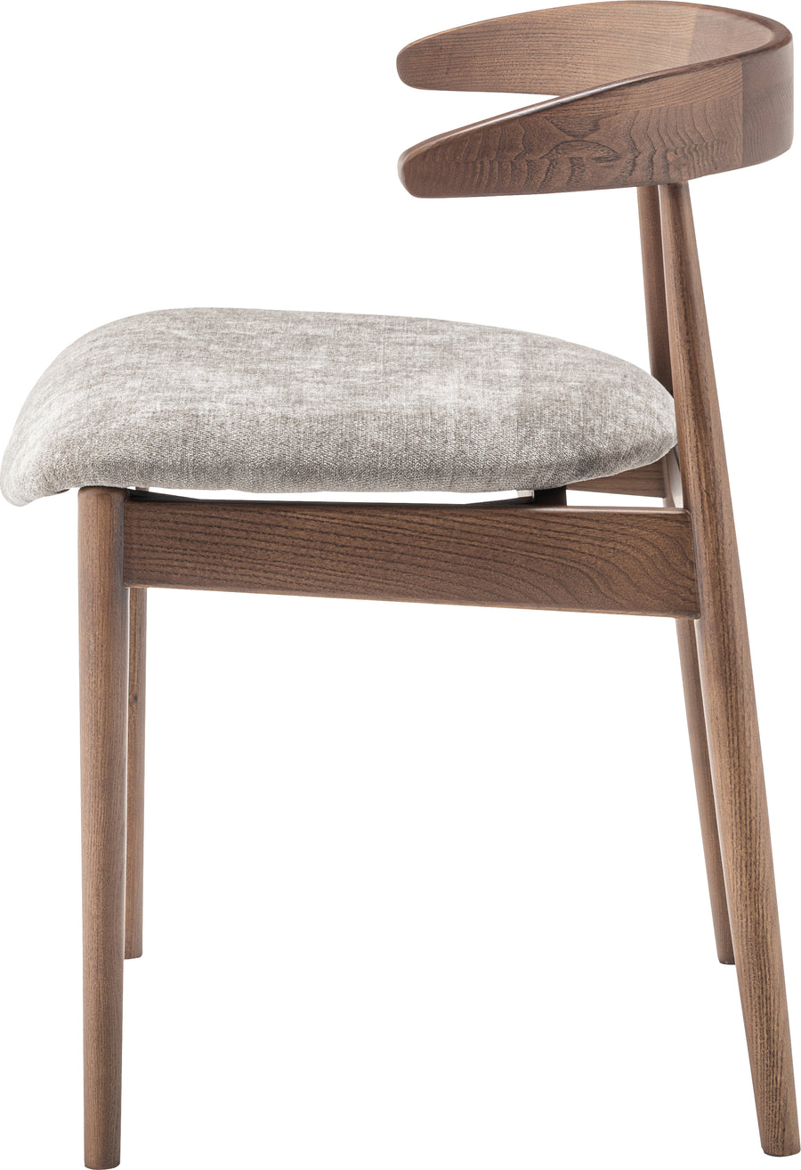 Marsh Dining Chair Brown Frame Grey