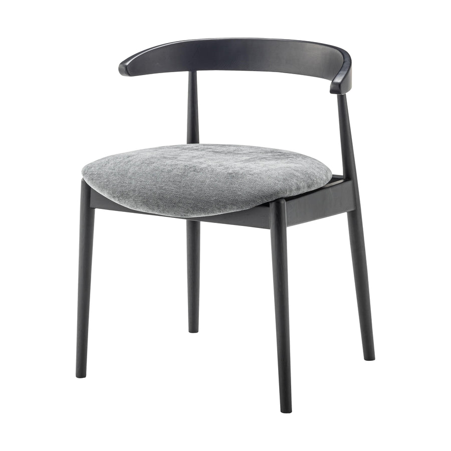 Marsh Dining Chair Black Frame Dark Grey