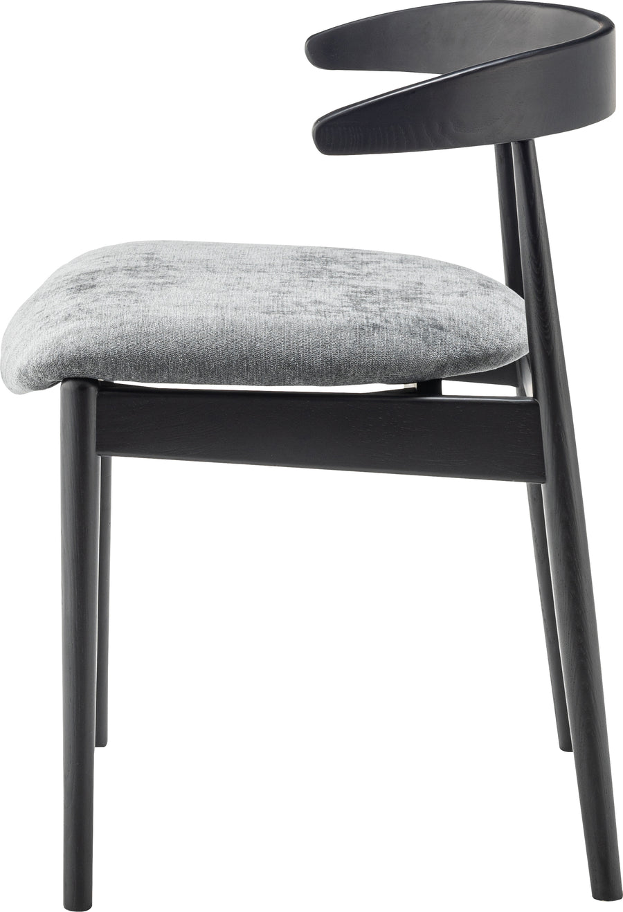 Marsh Dining Chair Black Frame Dark Grey