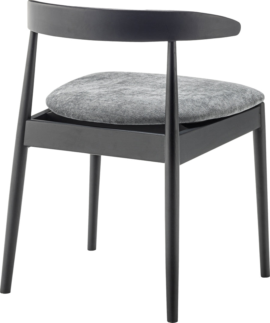 Marsh Dining Chair Black Frame Dark Grey