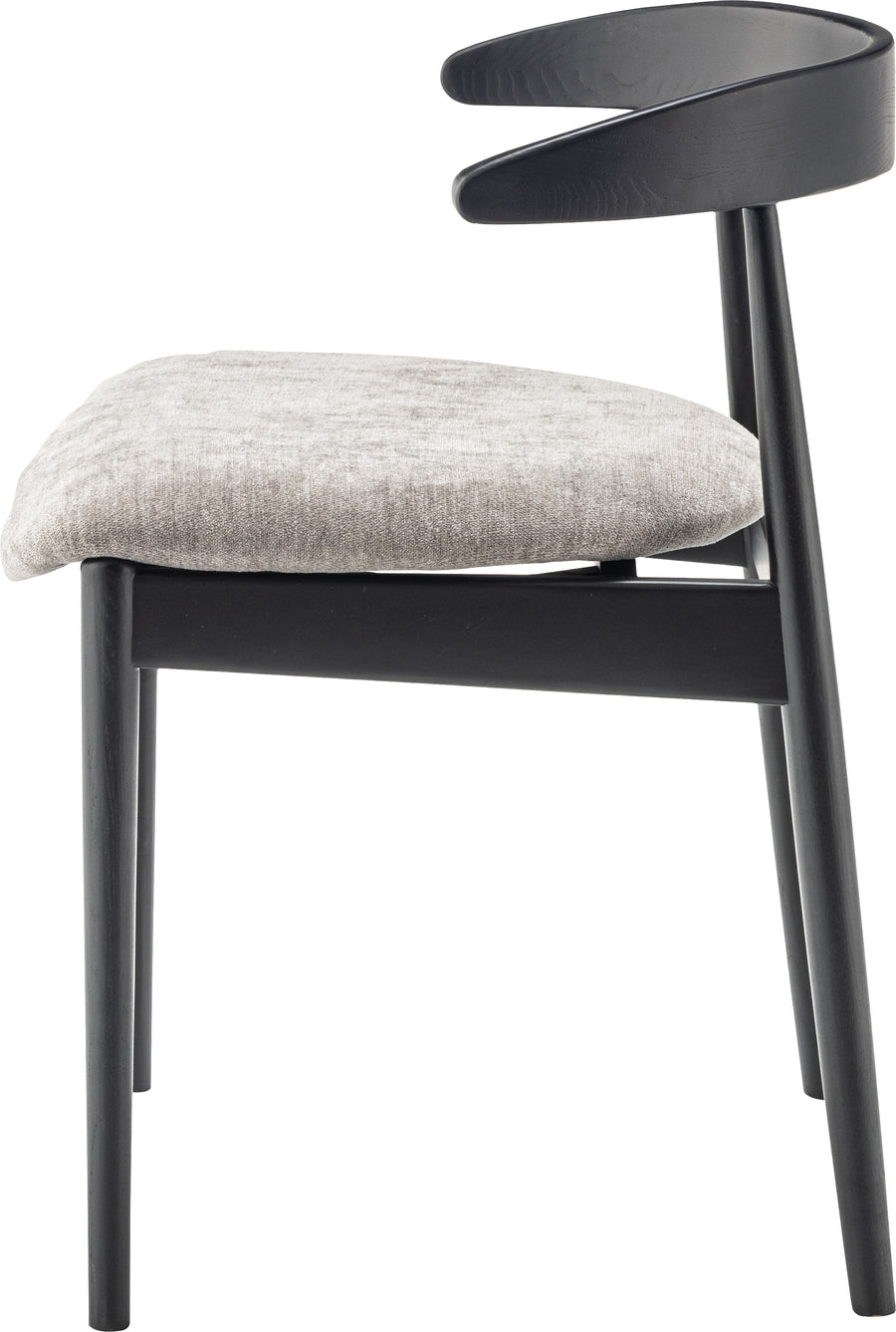 Marsh Dining Chair Black Frame Grey