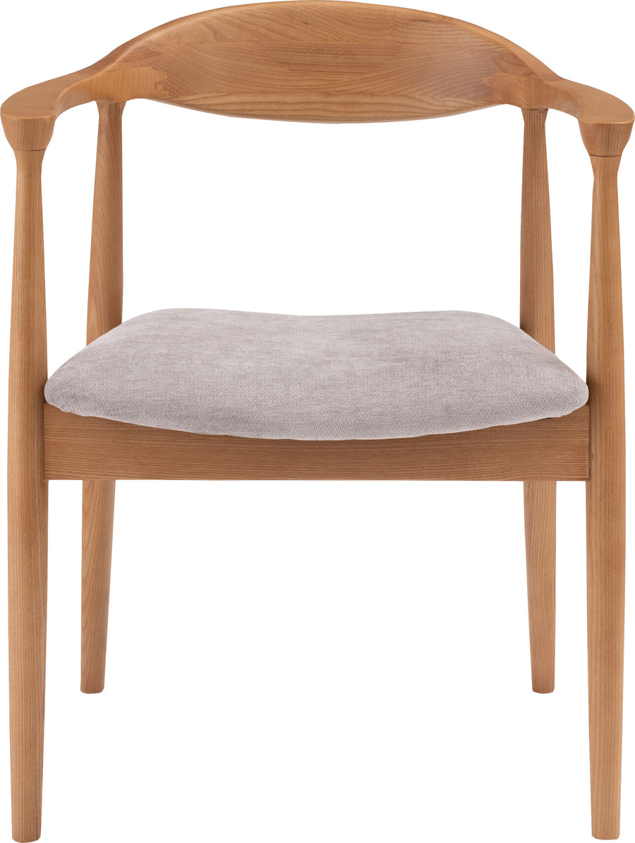 Mallow Dining Chair, Natural Frame, Grey